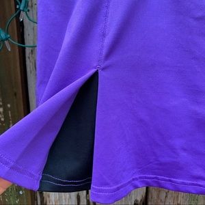 Prince pleated skort W/black pleats, size large, color purple